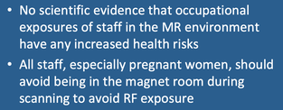 pregnant technologist MRI